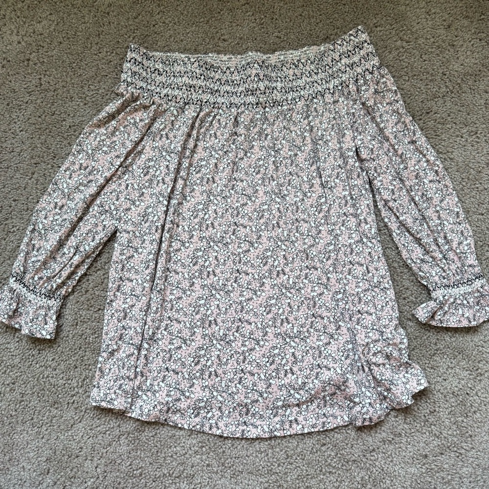 Elaine Rose Off The Shoulder Top Small